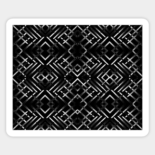 Geometric B&W Sticker by Almanzart